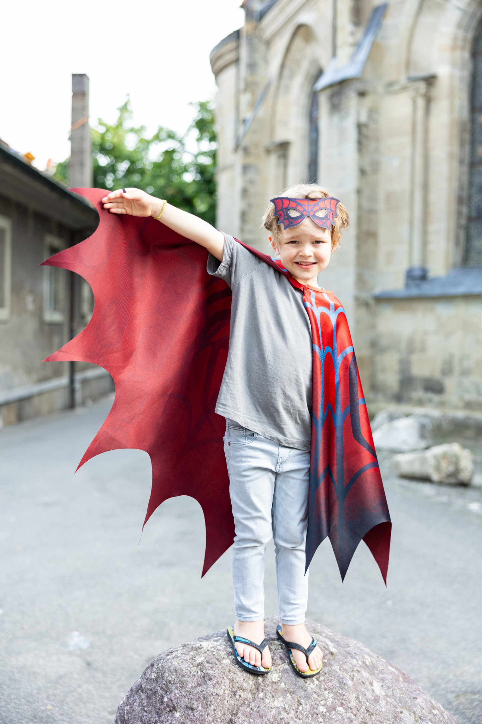 Cape en tissu super-héros araignée