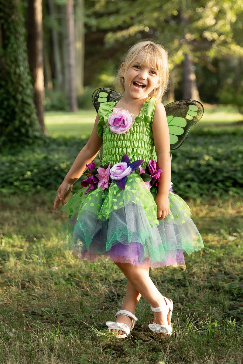 Pink Fairy Blooms Deluxe Dress with Wings