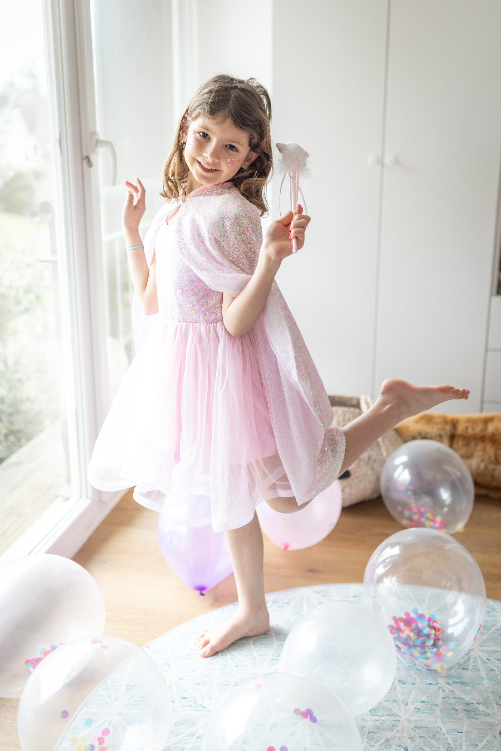 Robe sequins rose Twirl, taille US 3-4
