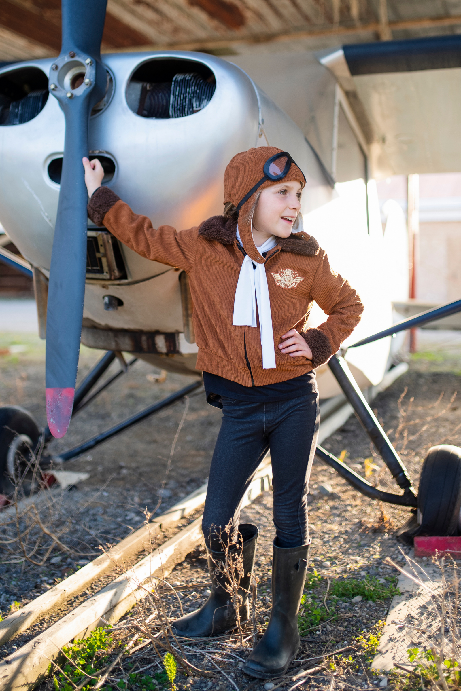 Amelia The Pioneer Pilot Jacket, Hat & Scarf