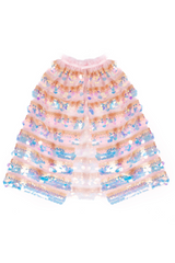 The 5th Avenue Paillette Cape, Gold/Light Pink