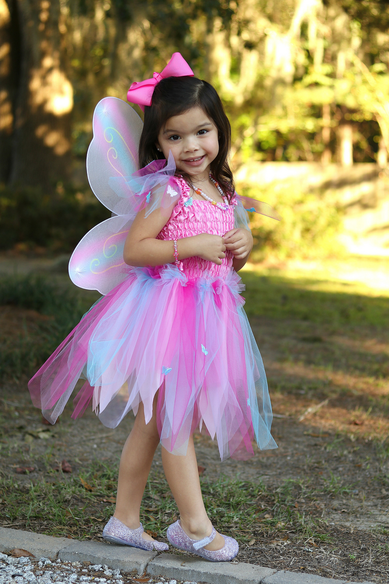 Butterfly Dress with Wings and Wand