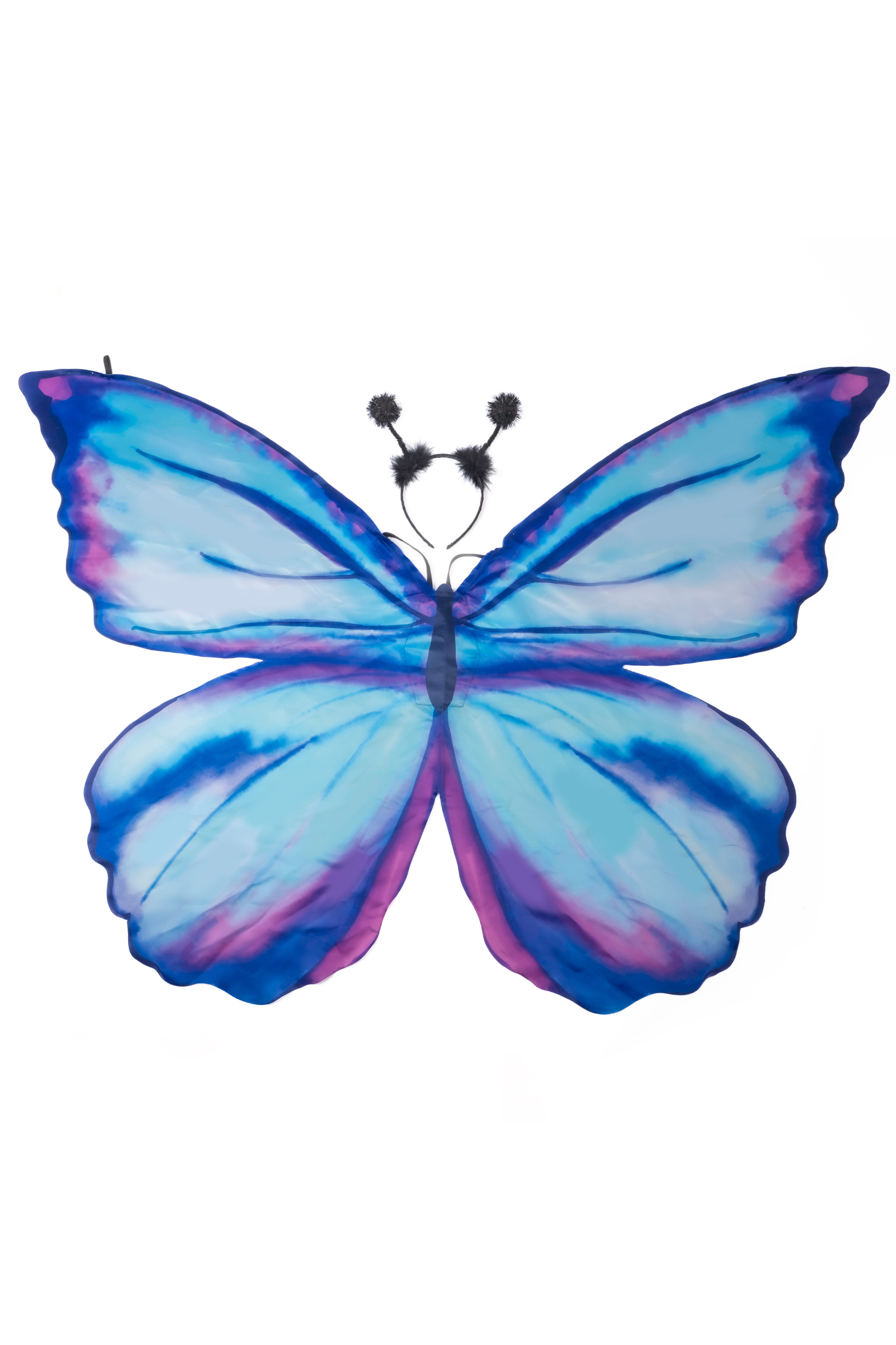 Ailes de papillon en tissu bleues