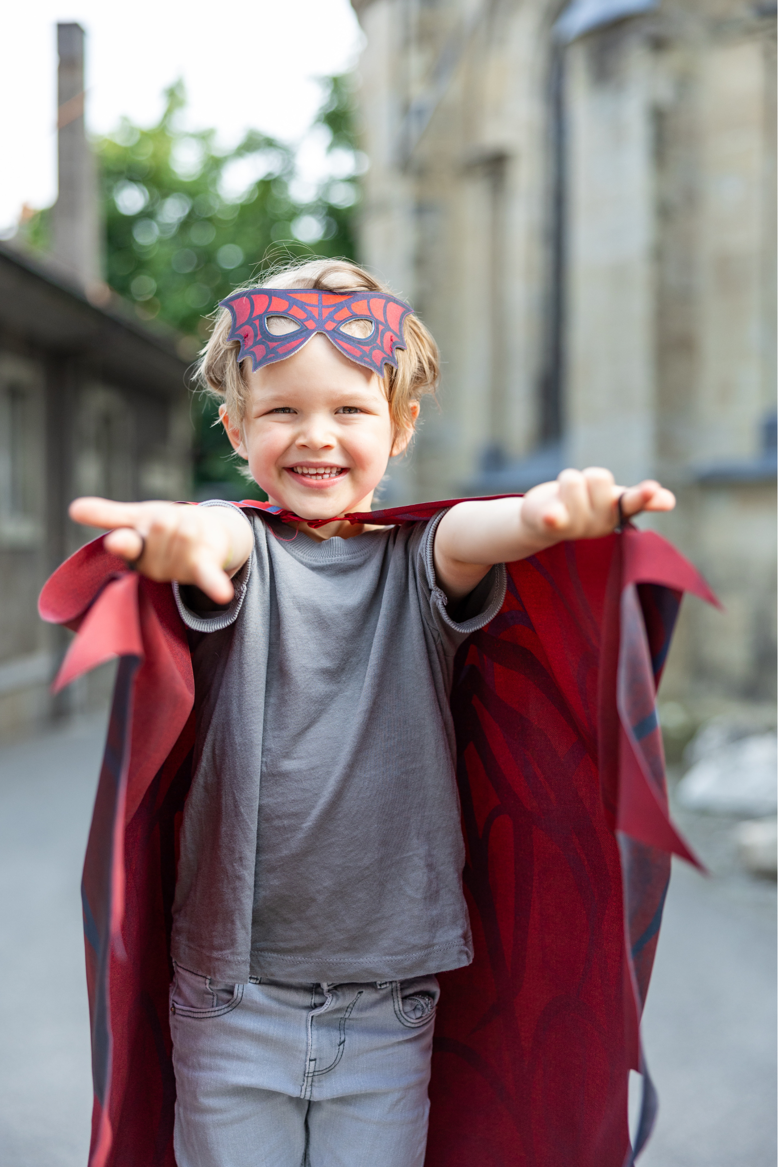 Cape en tissu super-héros araignée