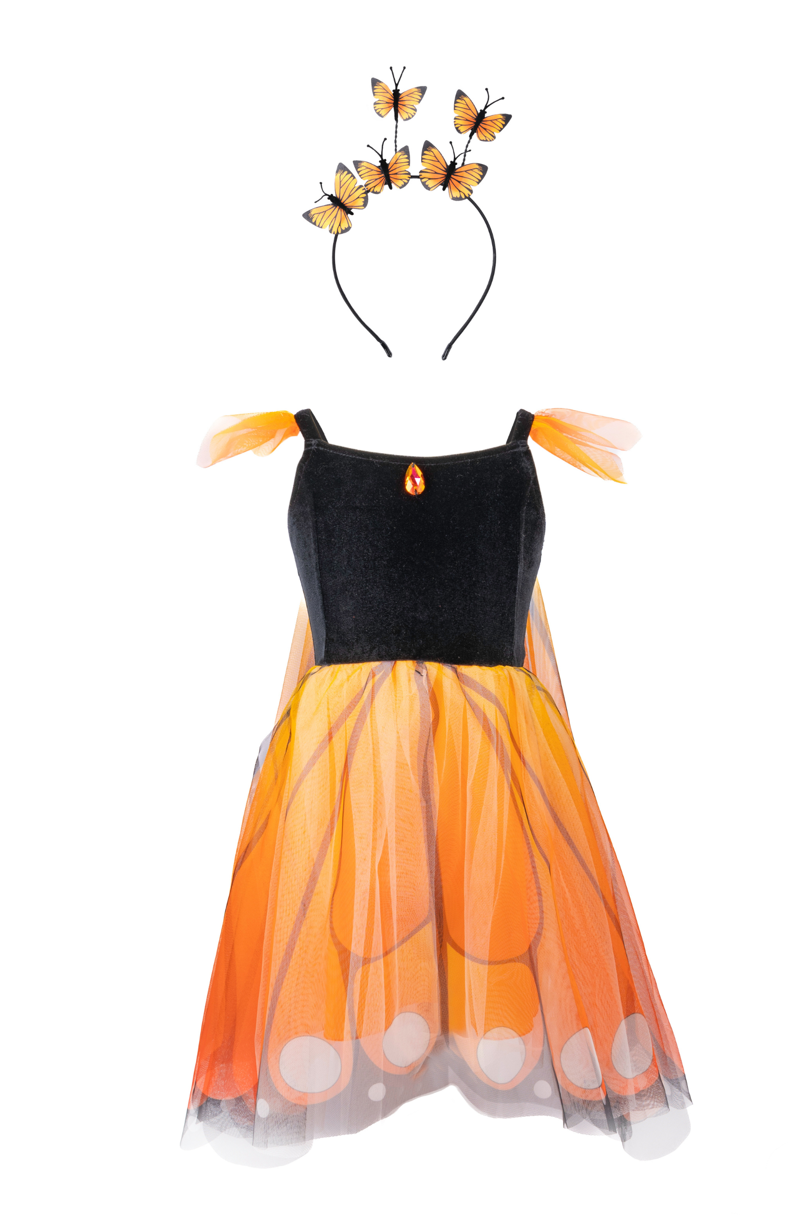 Butterfly Twirl Dress with Wings & Headband