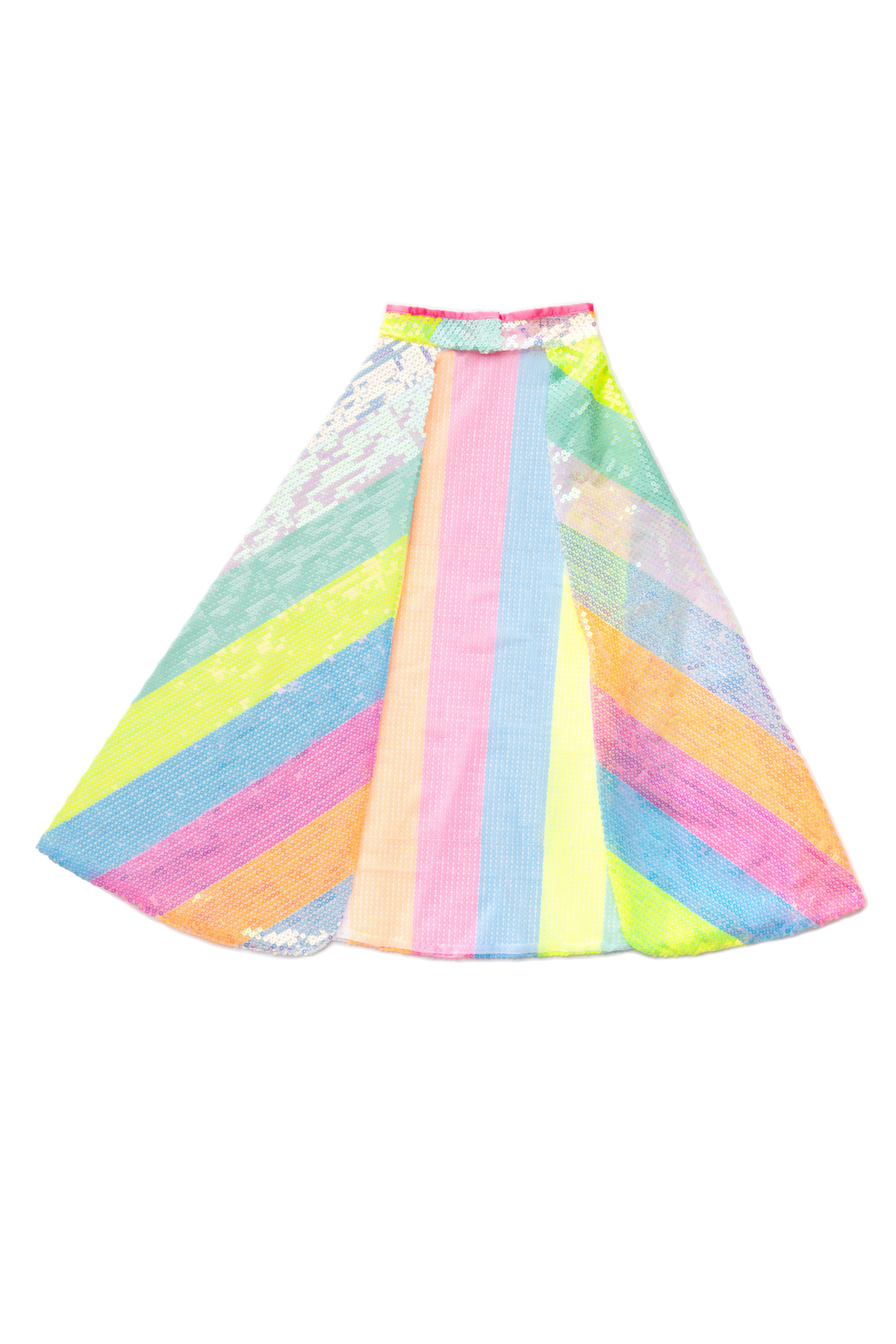 Cape sequins rayée multicolore