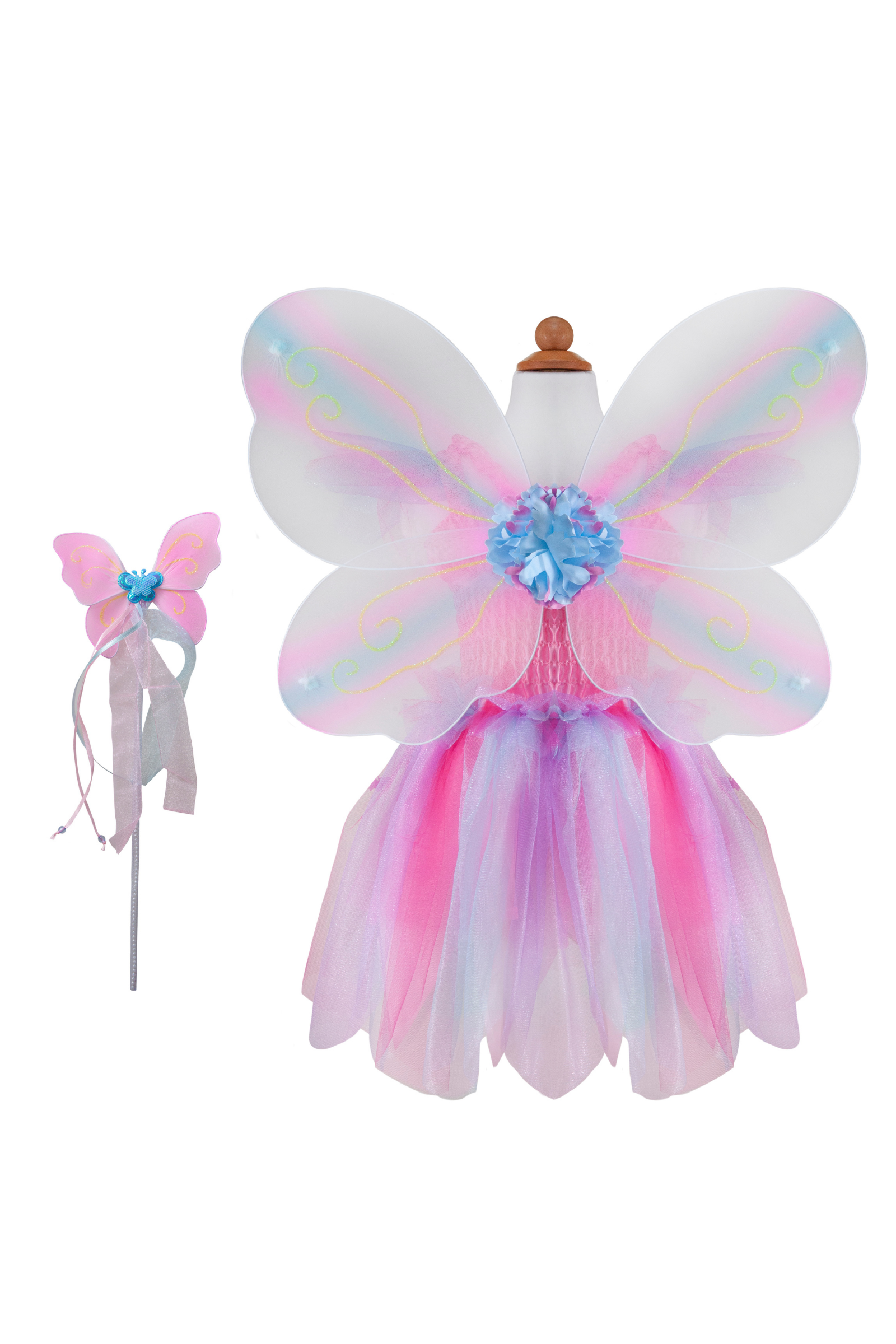 Butterfly Dress With Wings And Wand