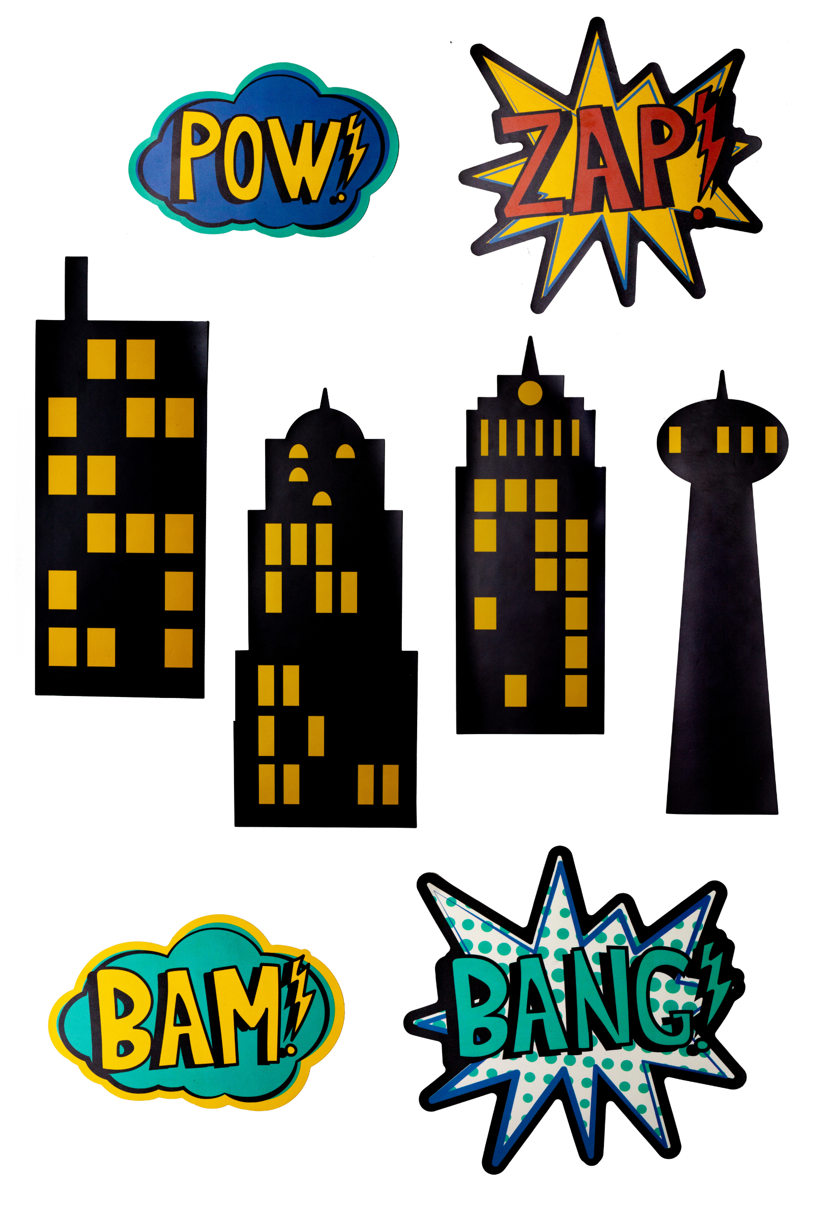 Static Cling Decorations, Buildings