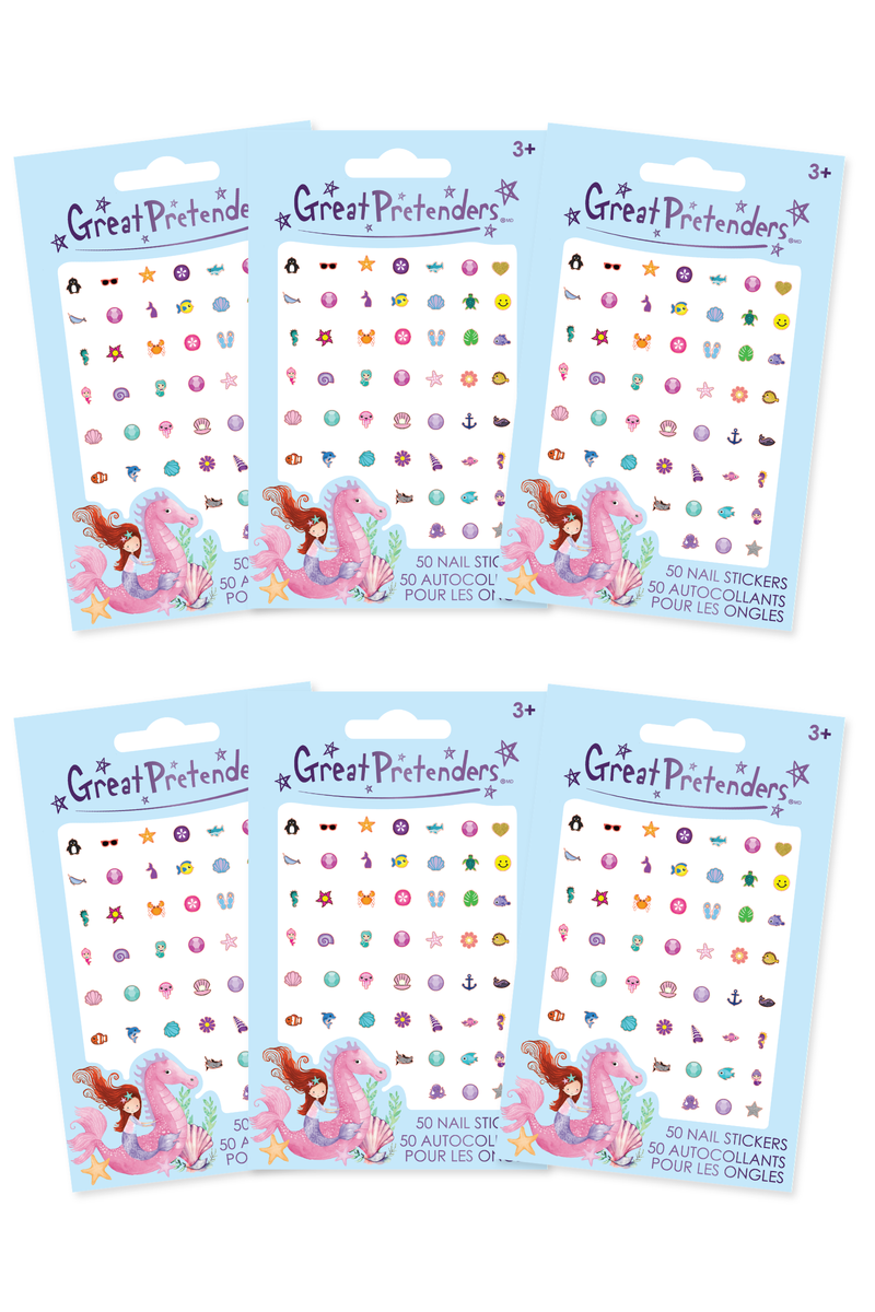 6 Packs Mermaid Nail Stickers