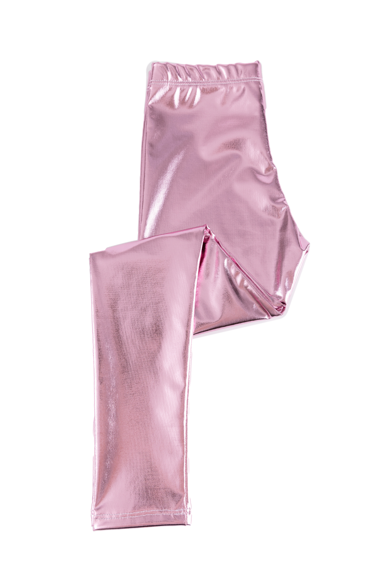 Rose Nude Metallic Shimmer Pants (Leggings) - Bestyfit Canada