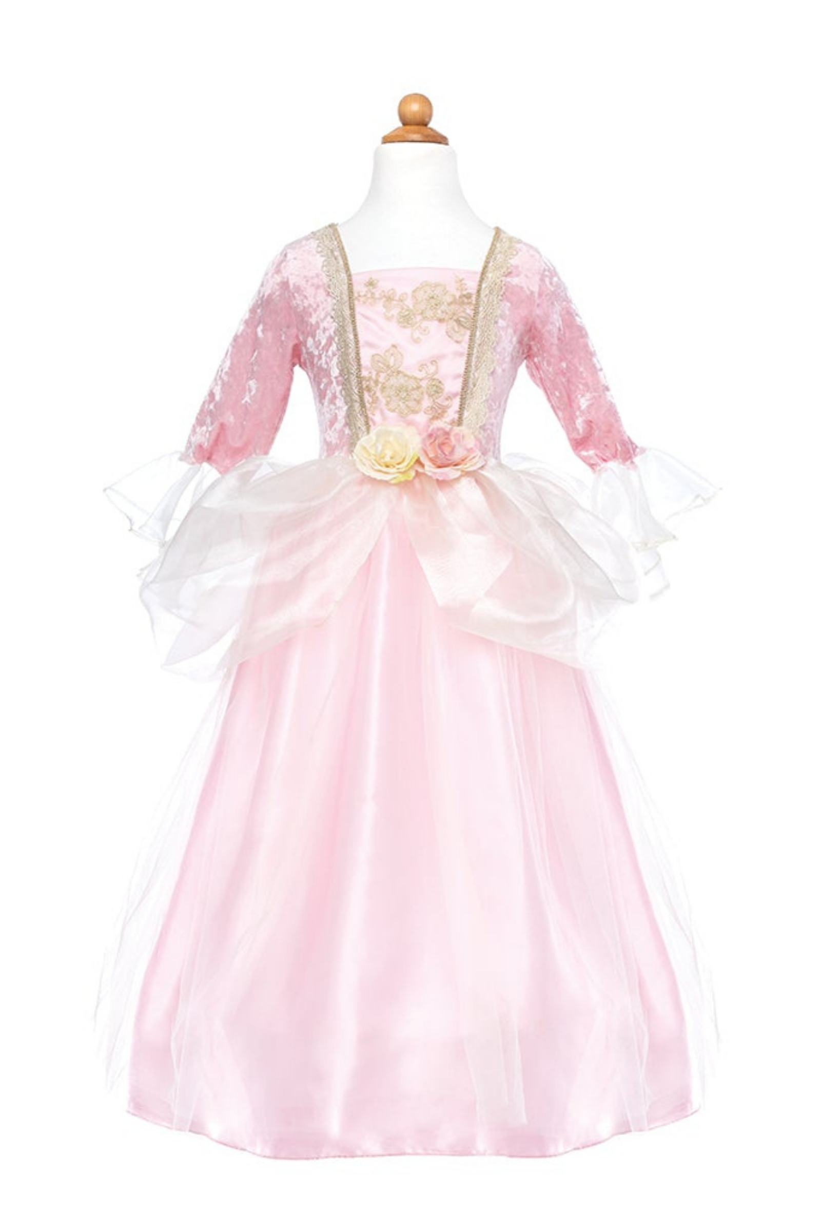 Robe de princesse rose pâle et or, taille US 3-4