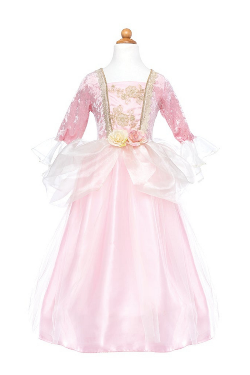 Robe de princesse rose pâle et or, taille US 3-4