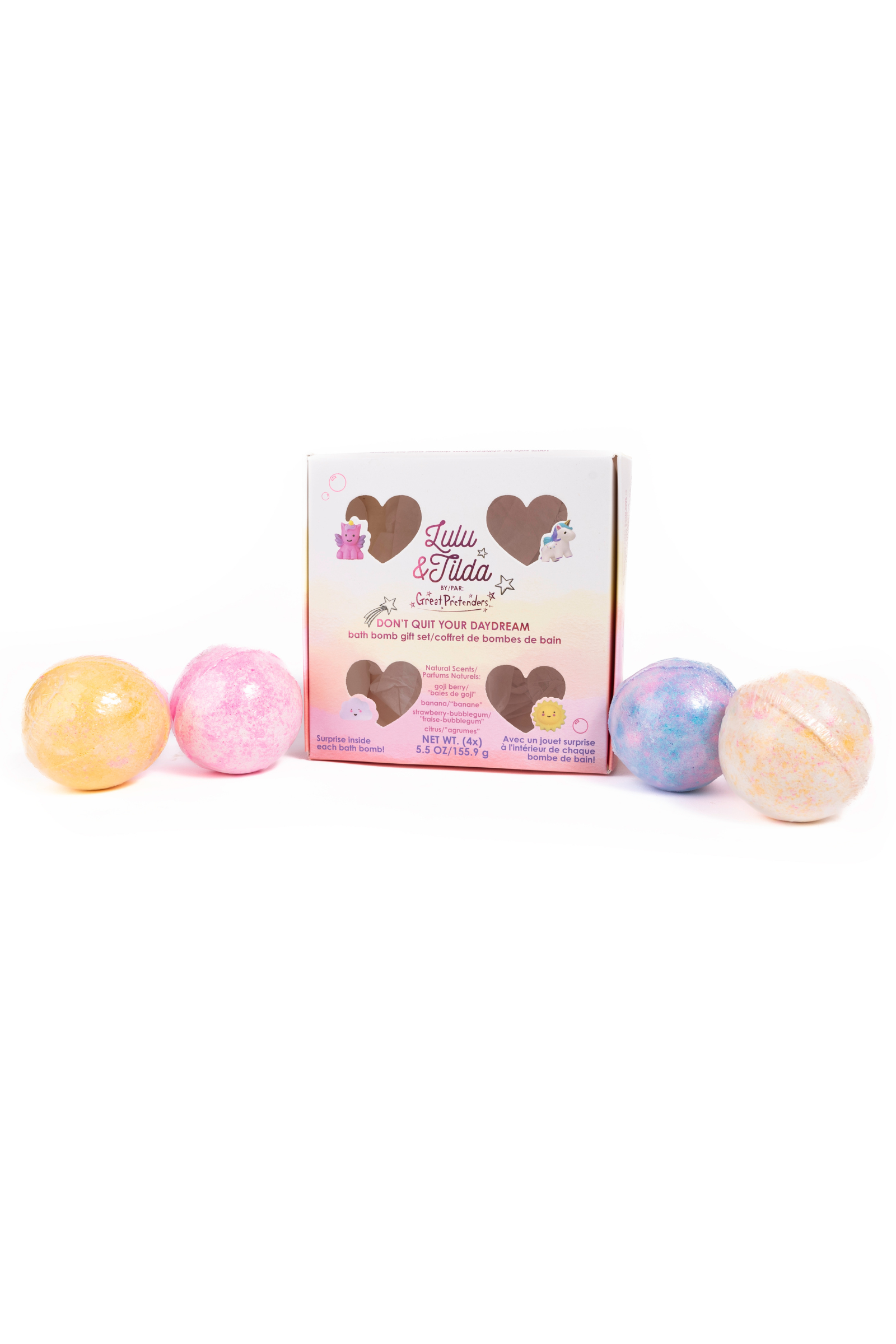 Don't Quit Your Day Dream Bath Bomb Box Set, with Surprise Squishie Inside