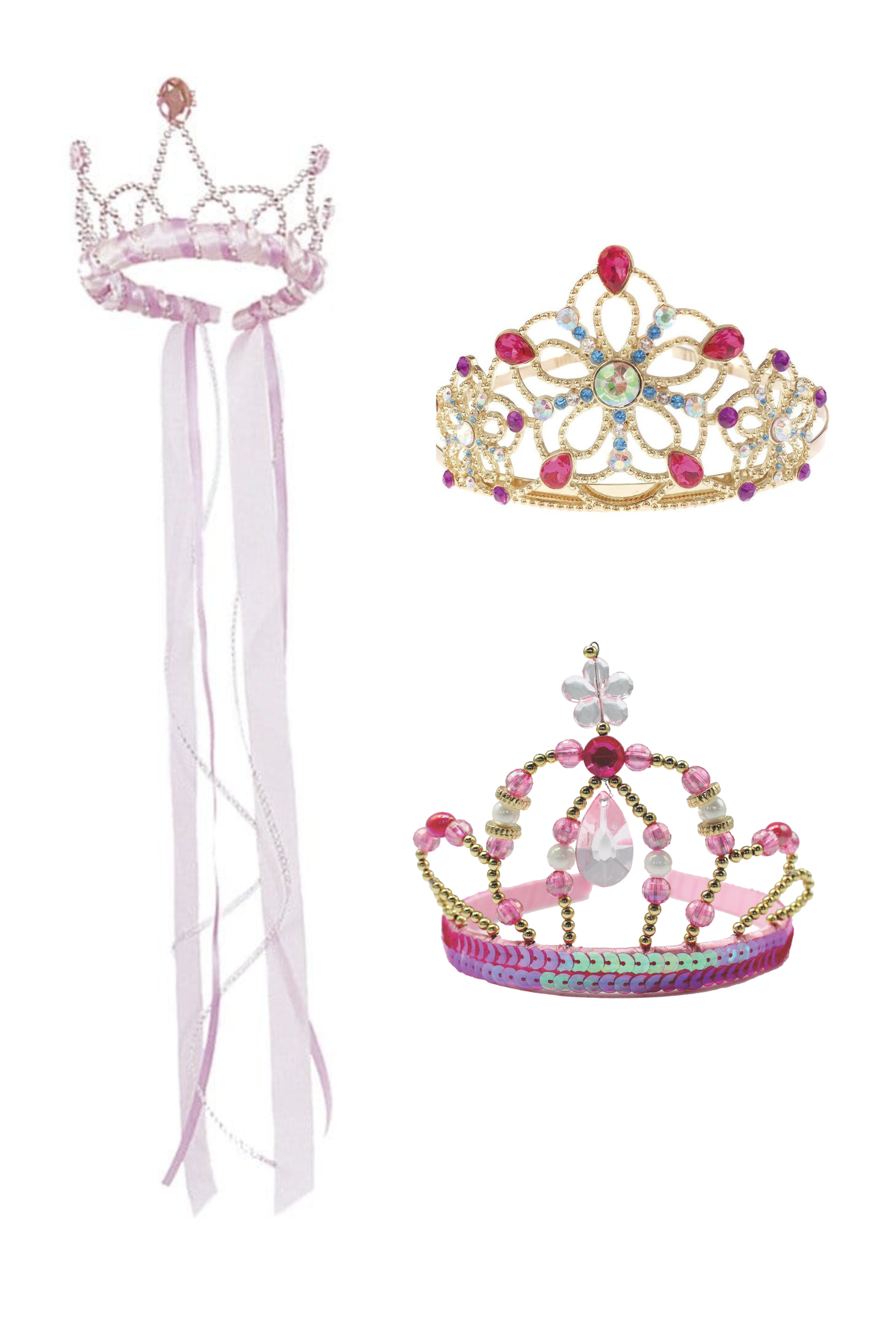 Deluxe Princess Tiara Pink/Multi Bundle