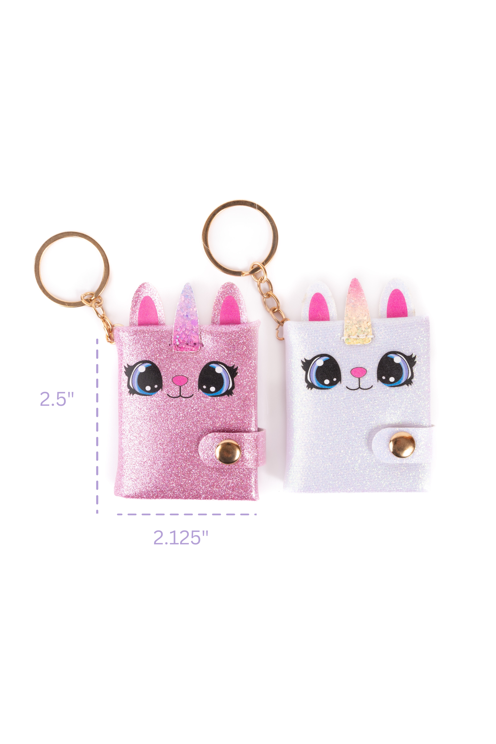 Mini Sparkly Friends Keychain Journal, Caticorn, Assorted