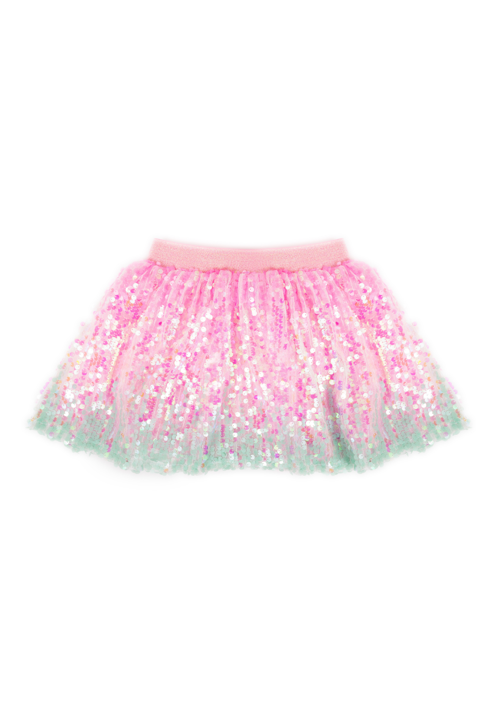 Jupe à Sequins avec Taille Élastique