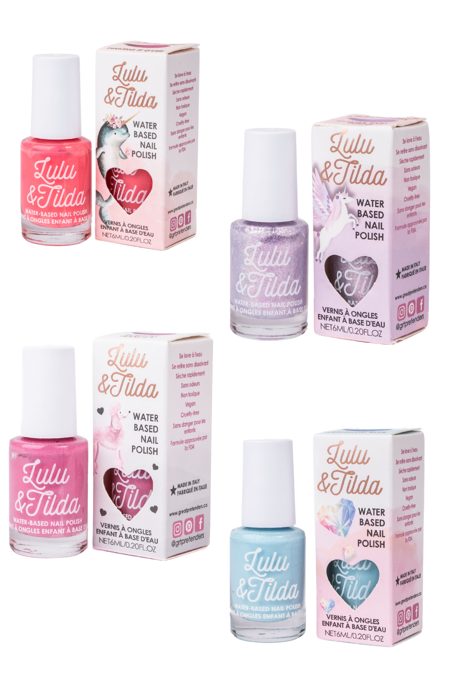 Pajama Party Washable Nail Polish Bundle