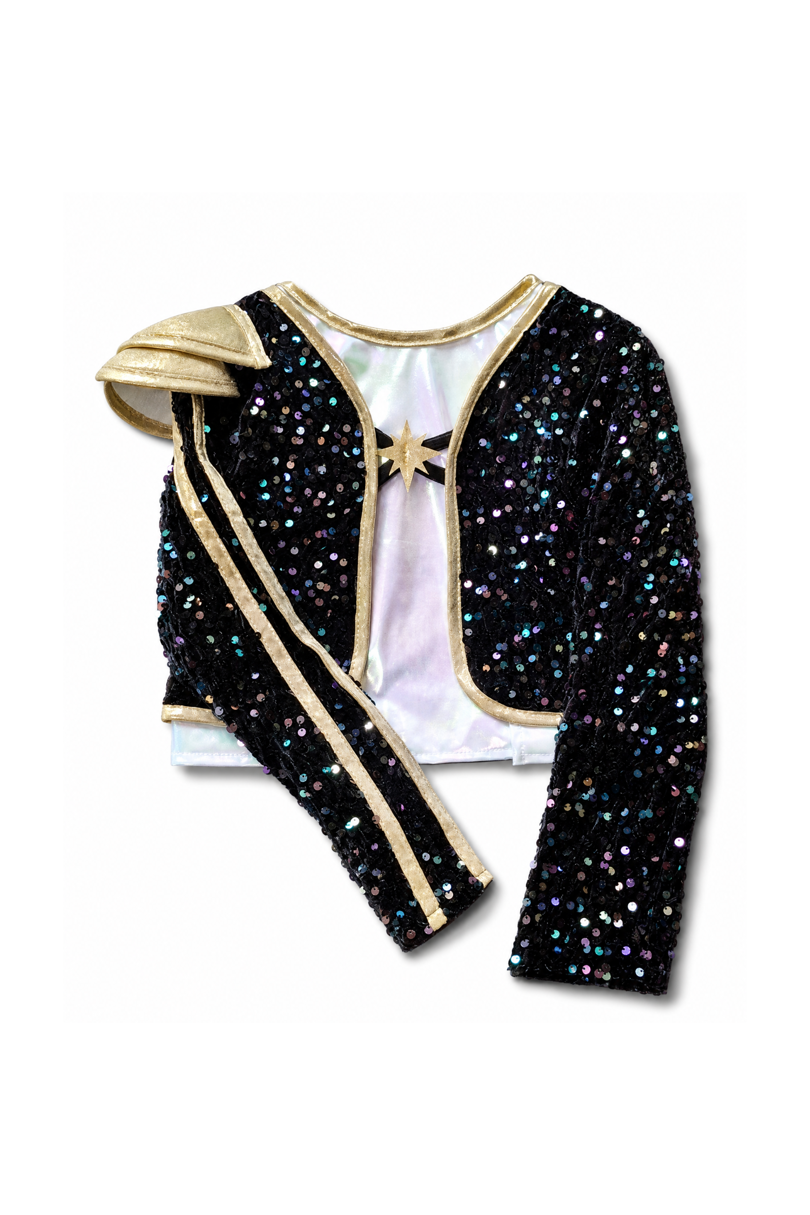 Ensemble de guerrier rockstar avec veste et chemise attachée