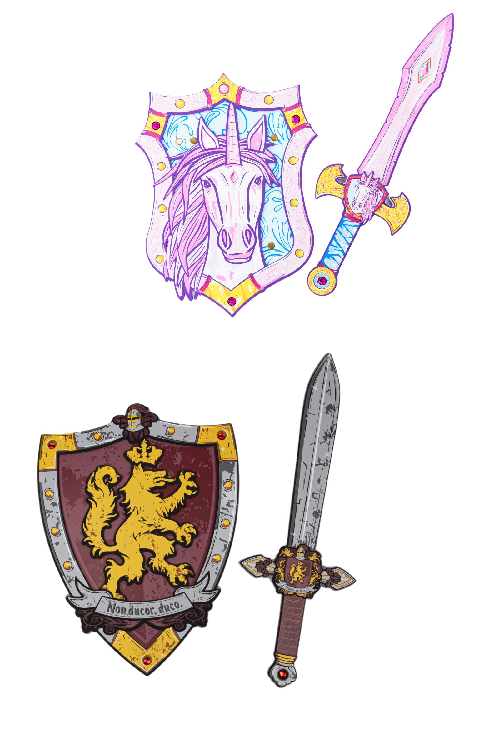 Lion and Unicorn Sword & Shield Bundle