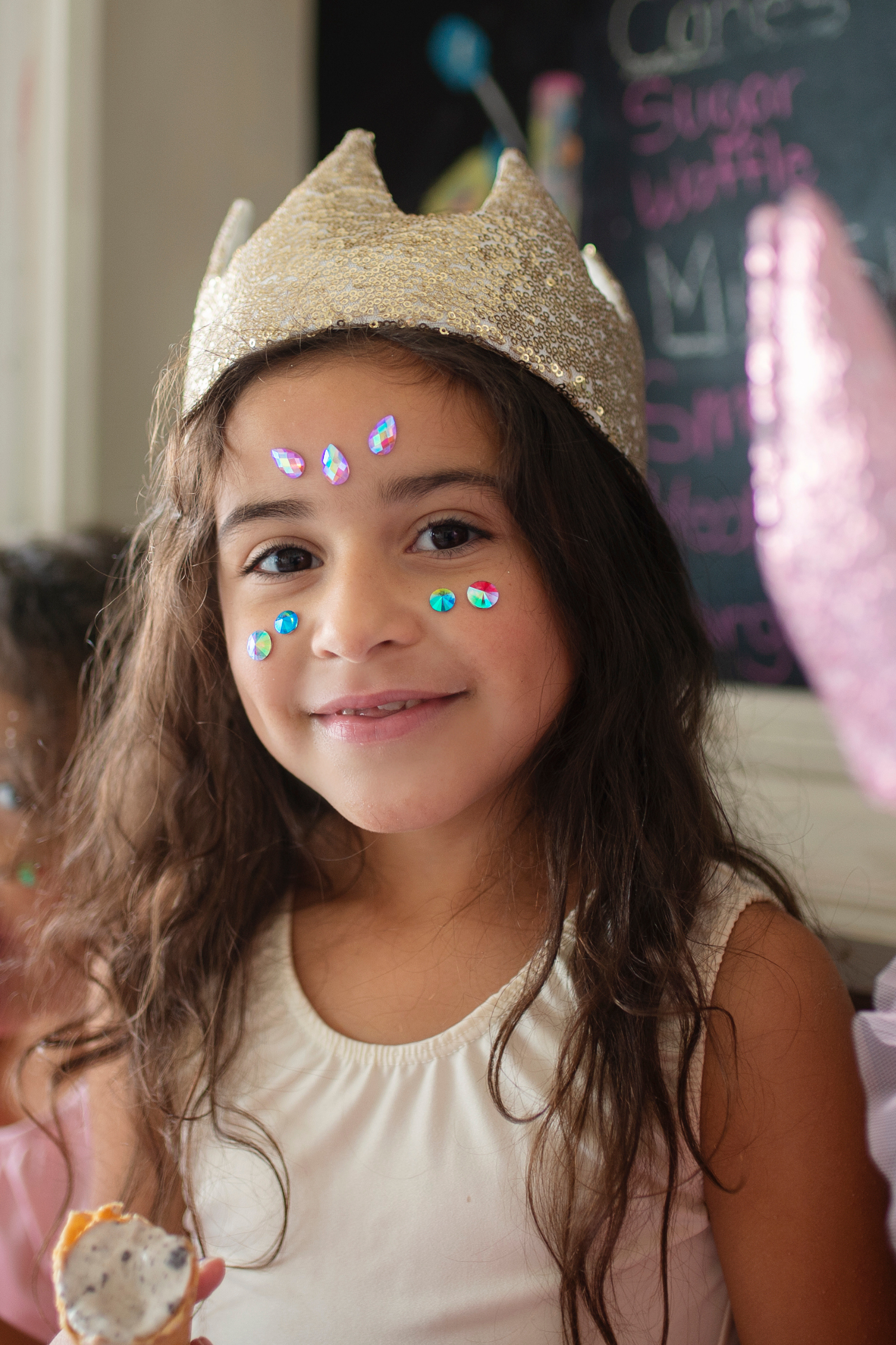 Precious Pink Sequins Crown