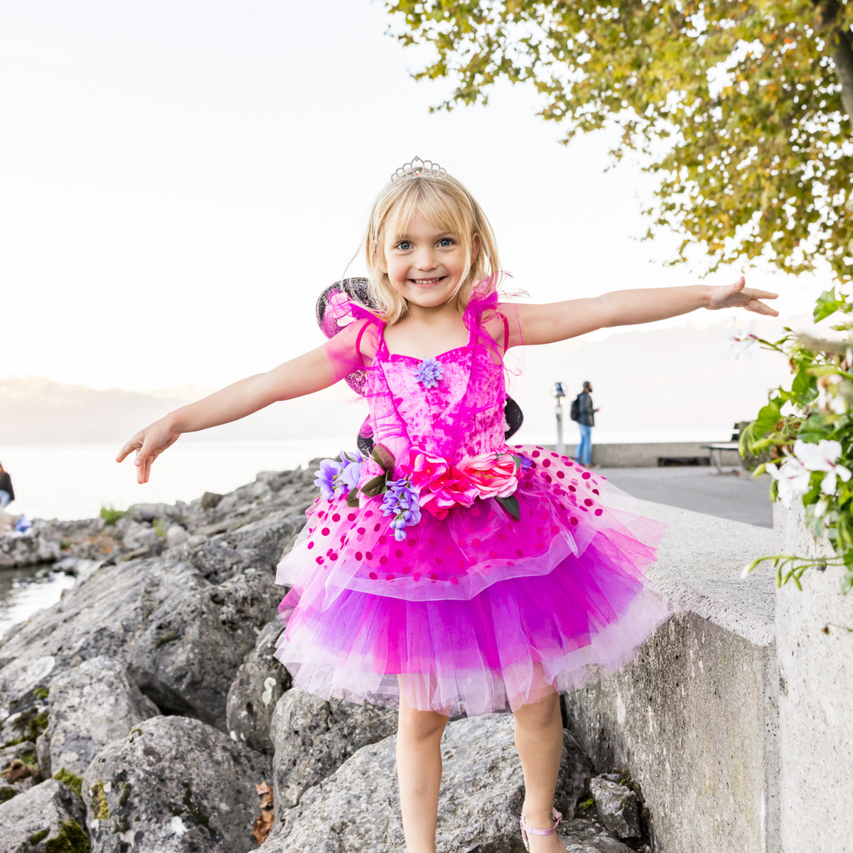 Womens Pink Fairy Dress (Large/X-Large) - 1 Pc. - Enchanting Design,  Perfect For Costumes, Themed Parties & Magical Moments