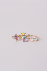 Boutique Heart Star Rings