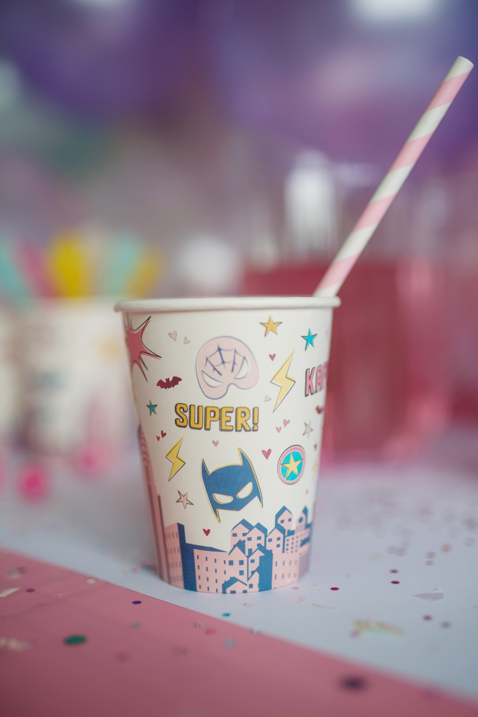 Cups - Party - Superhero Star (8 pcs)