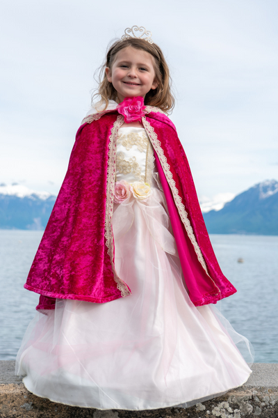 Princesse rose et argent, robe et cape, taille US 5-7 *Edition limitée*
