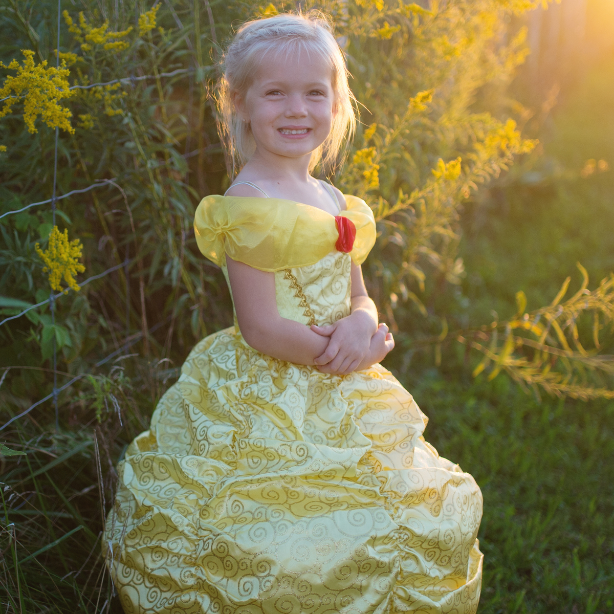 Little girl 2025 belle dress