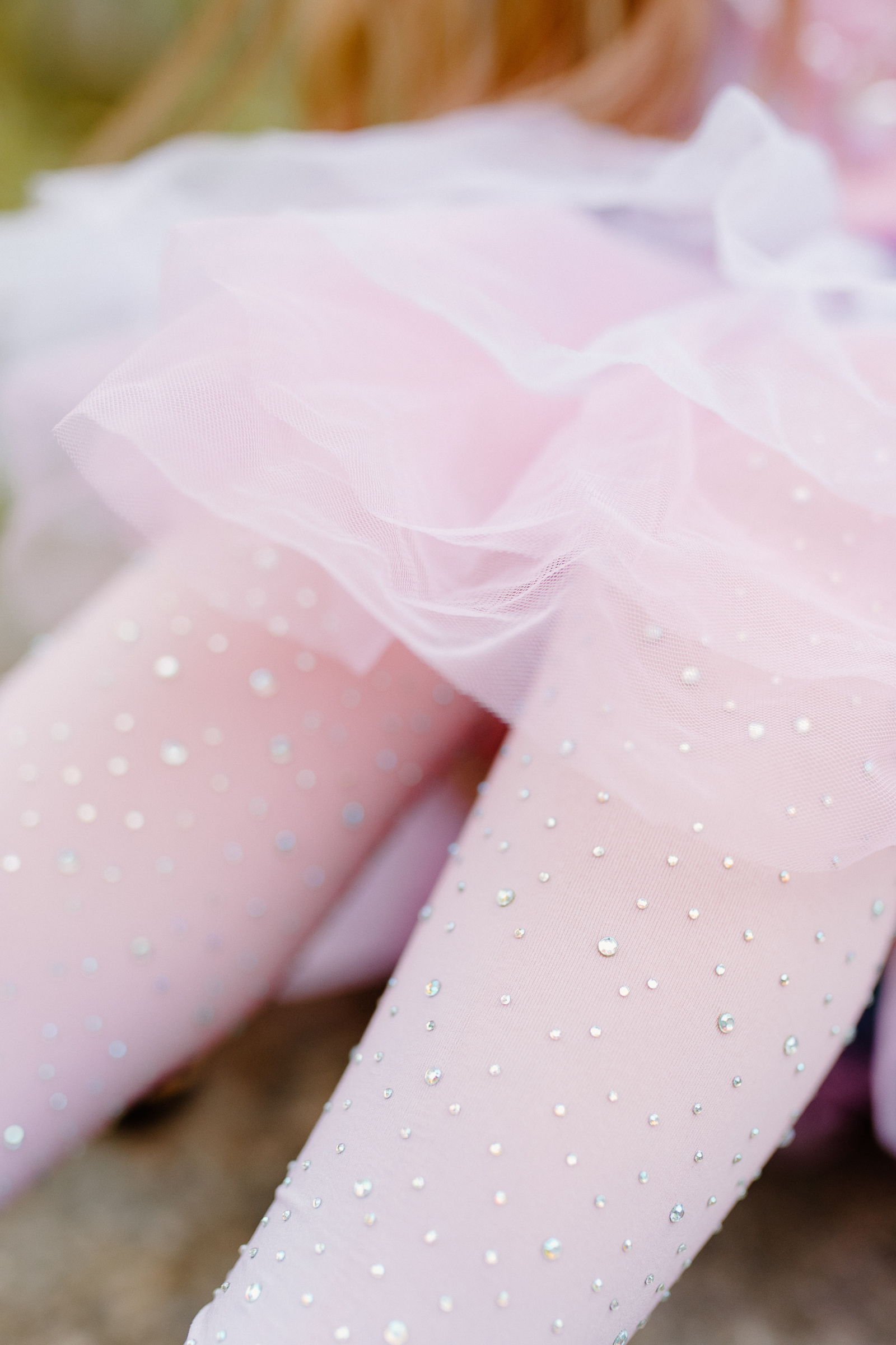 Rhinestone Tights, Ombre Pink/White - Things They Love