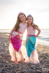 Mermaid Glimmer Skirt Set with Headband