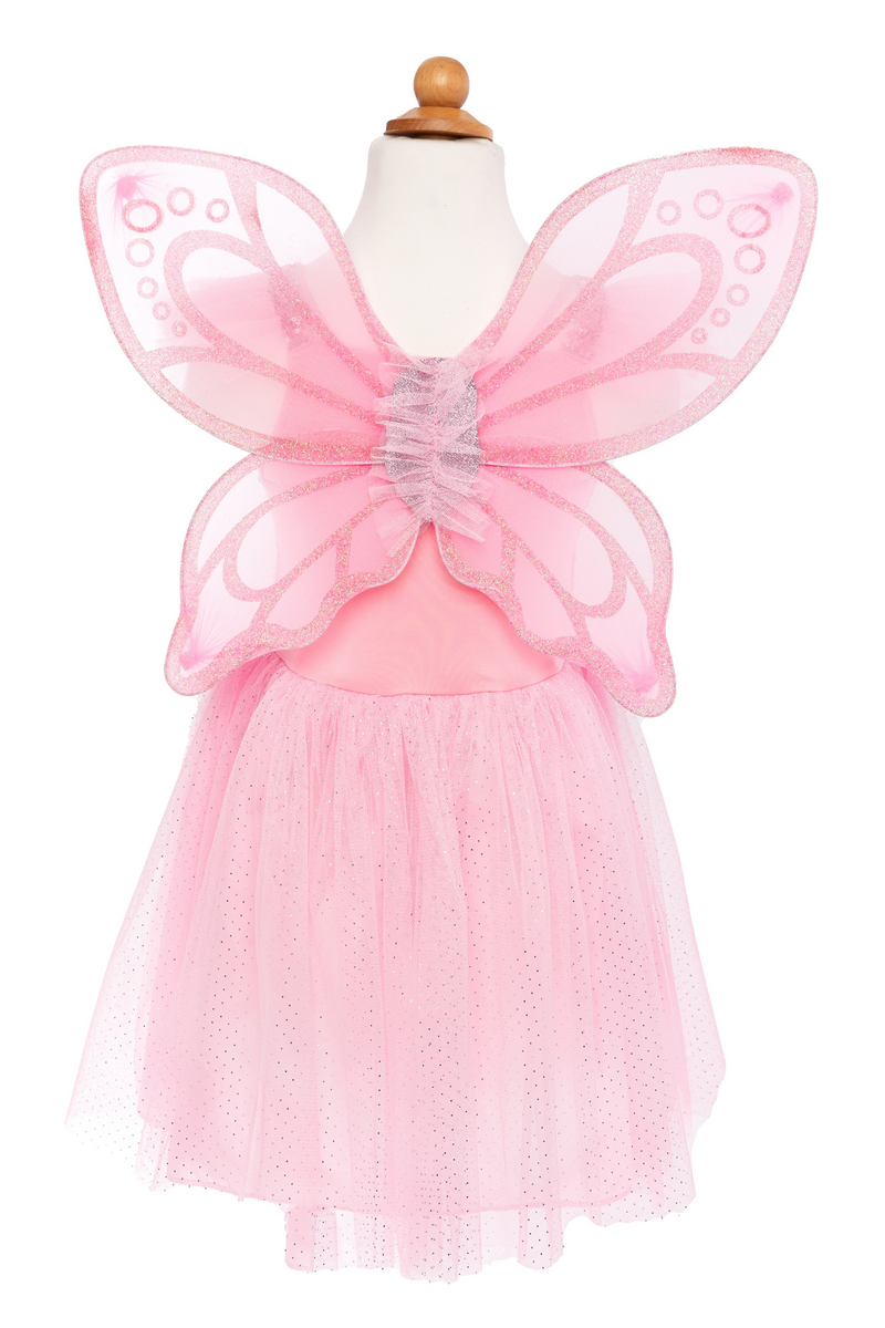 Pink Sequins Butterfly Dress & Wings