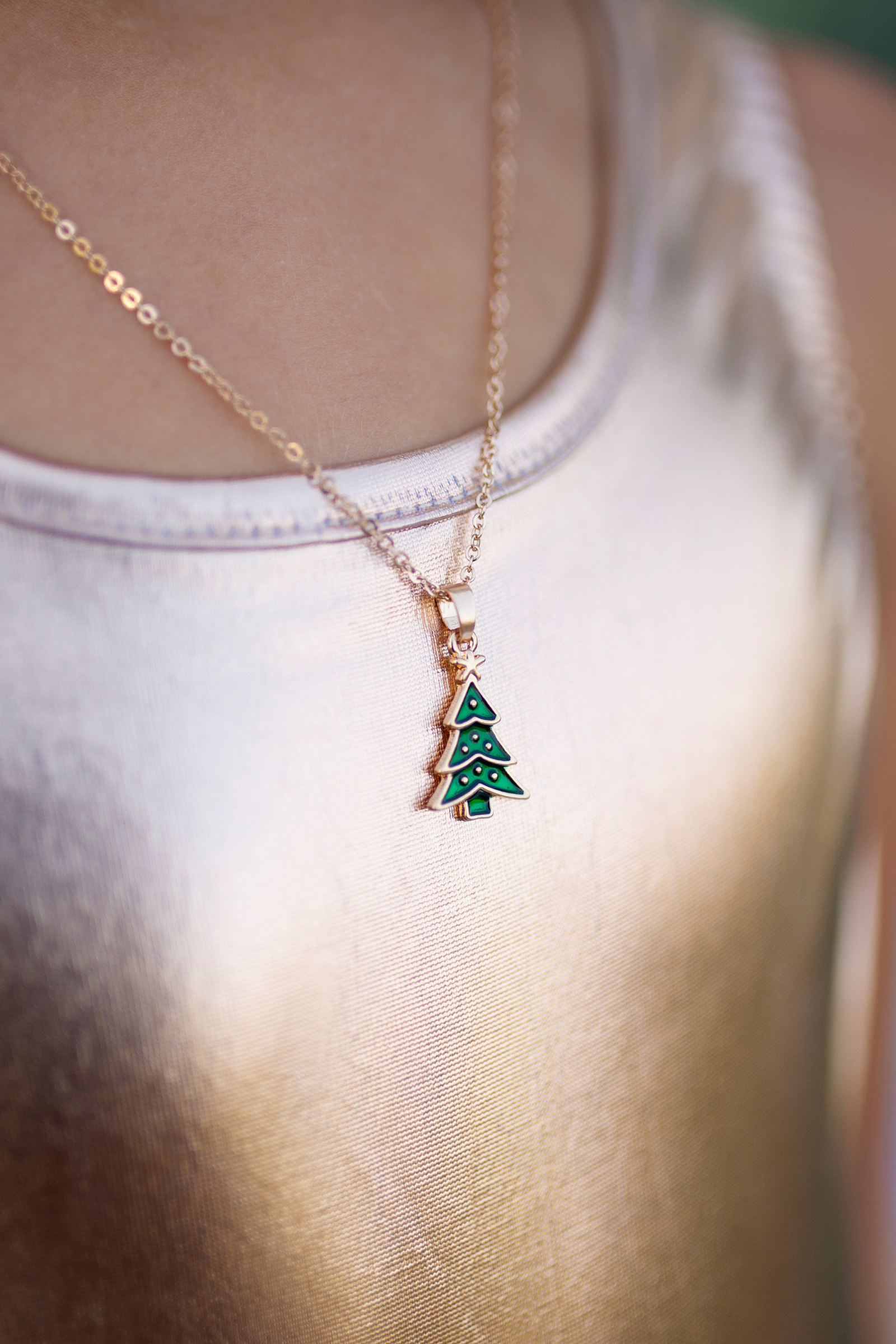 Christmas Tree Necklace & Rings
