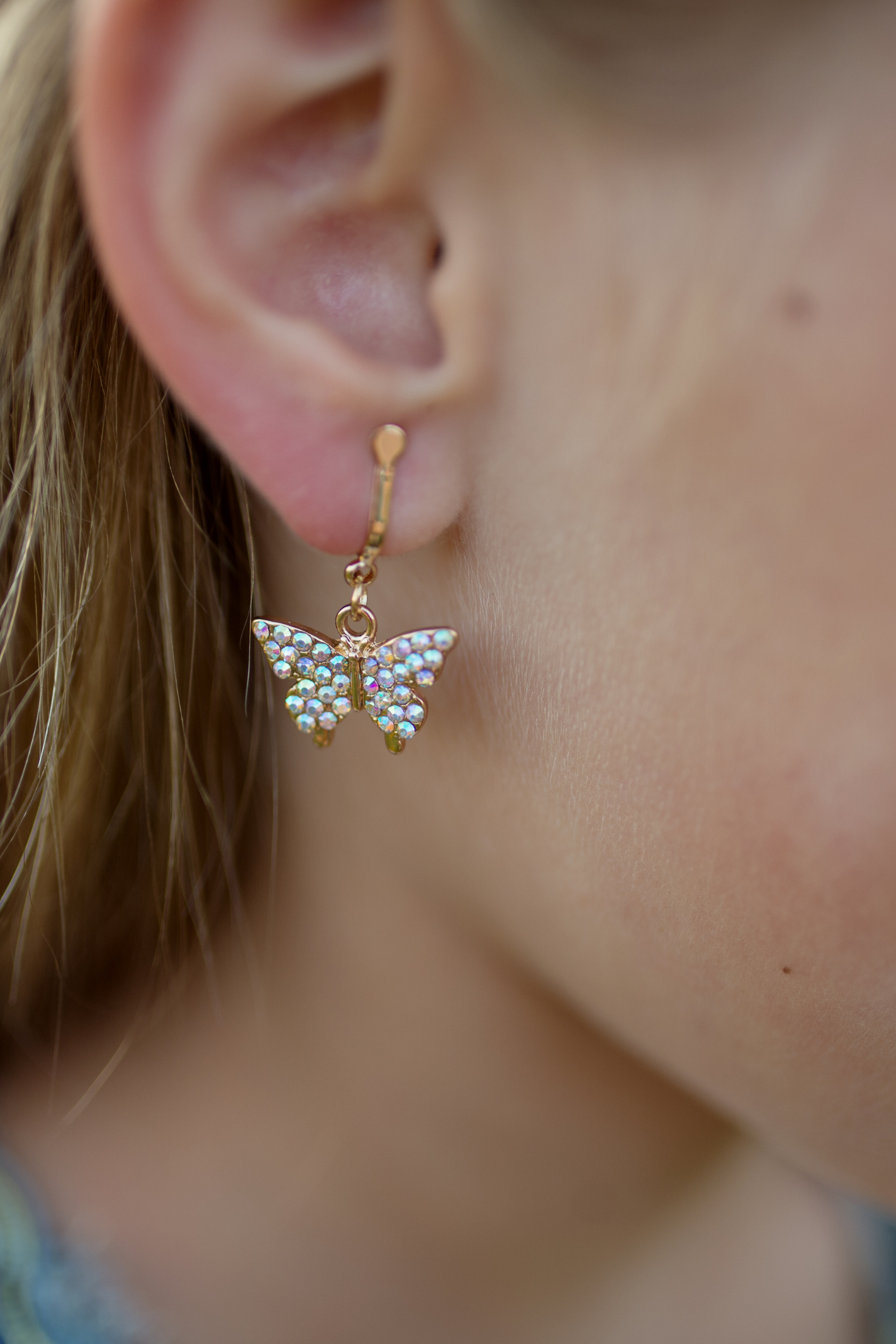 Boutique Butterfly Clip On Earrings