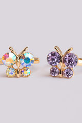 Boutique Butterfly Gem Rings