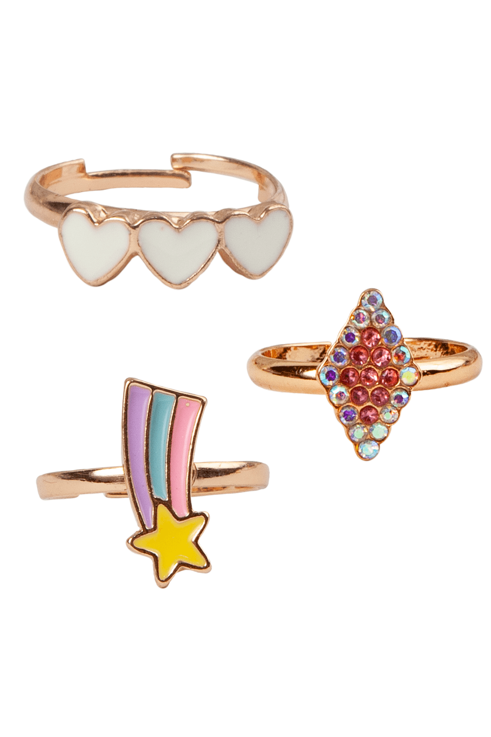 Boutique Heart Star Rings