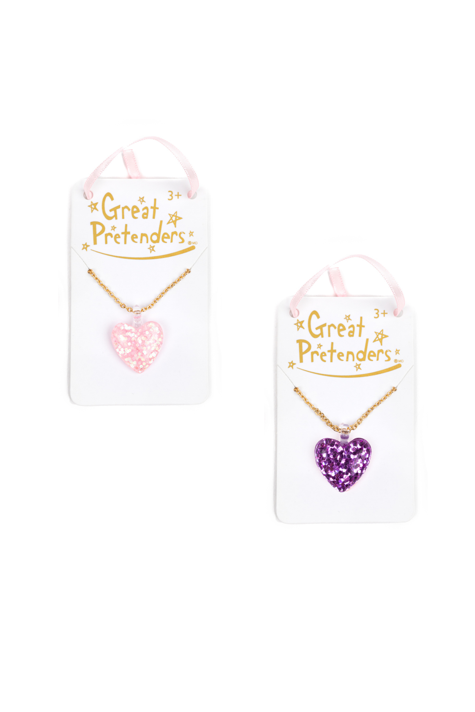 Boutique Glitter Heart Necklaces