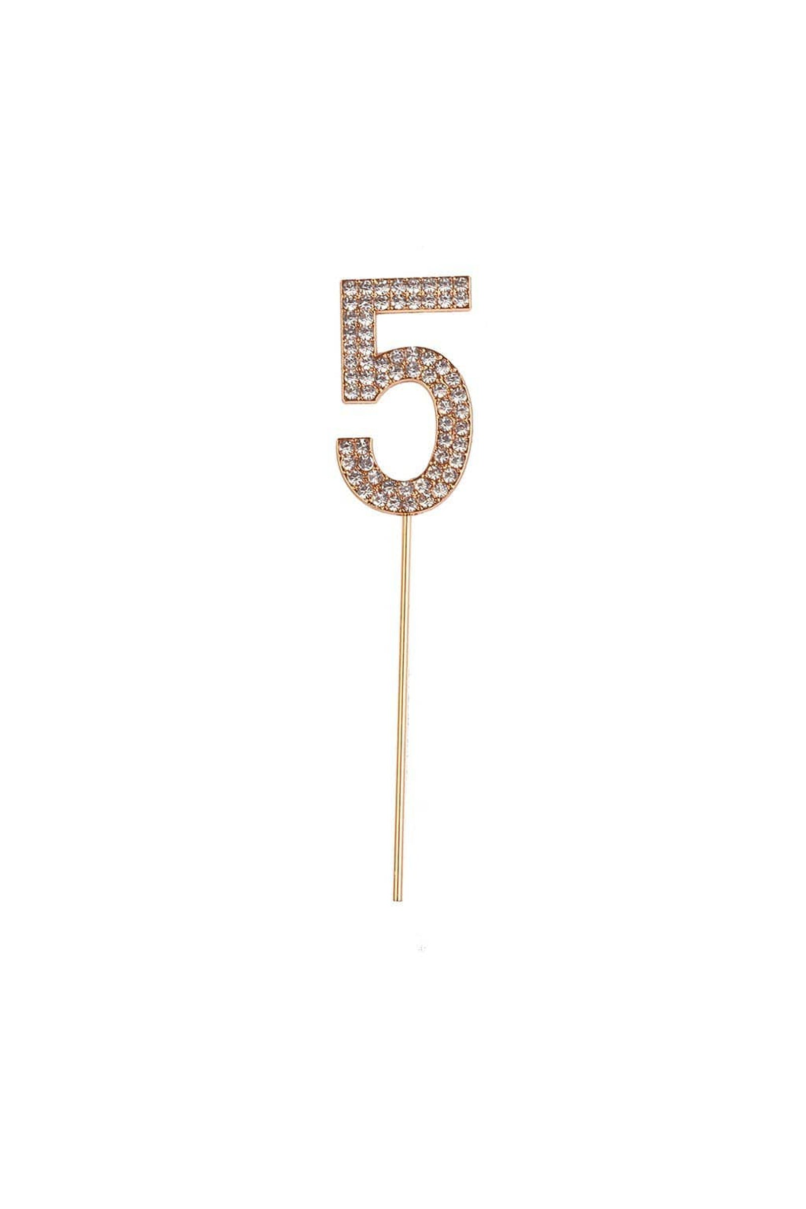 Rhinestone Cake Topper Numbers - Party