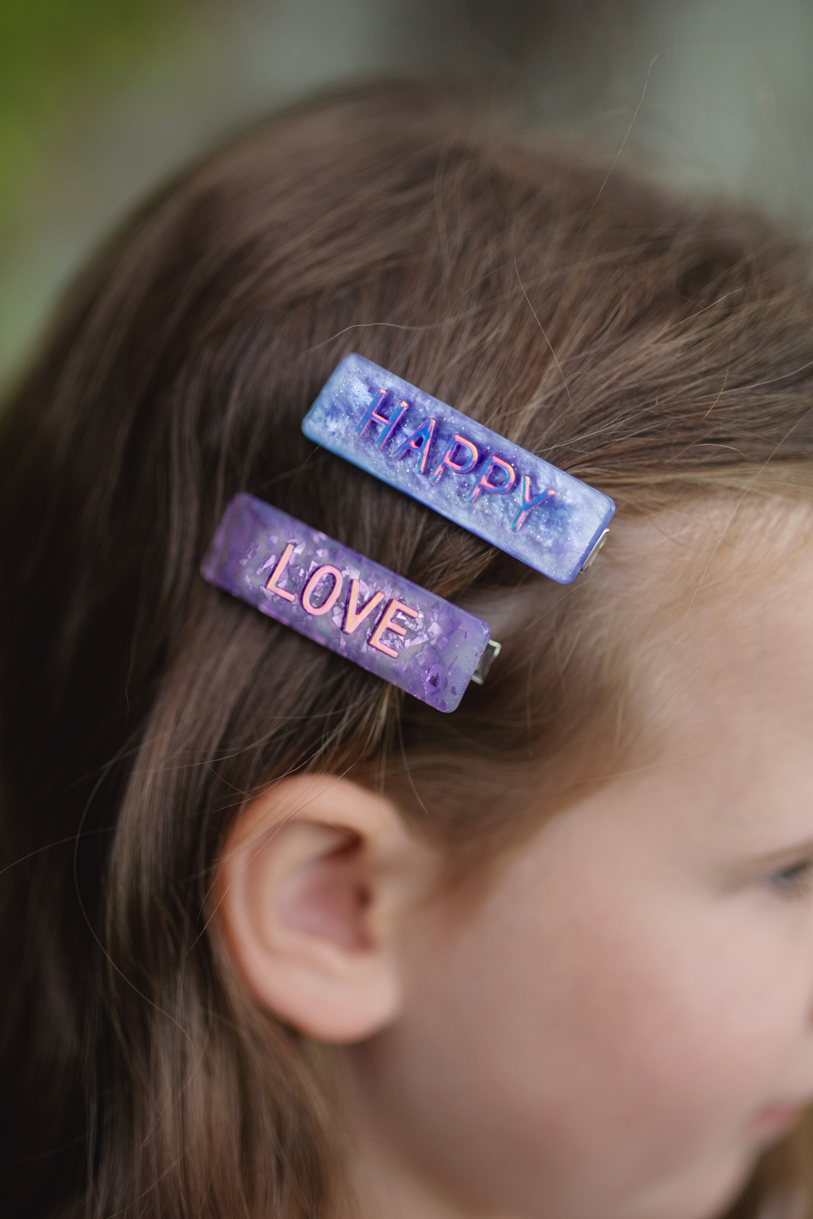 Happy Love Hair Clips