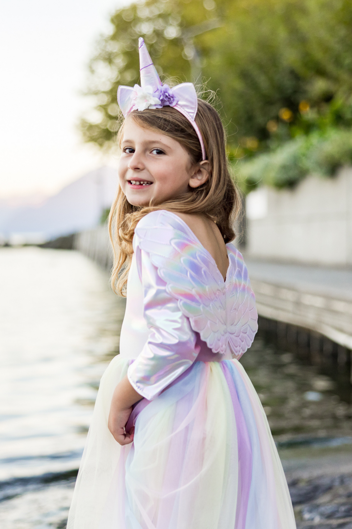 Great Pretenders Alicorn Dress with Wings + Headband Set