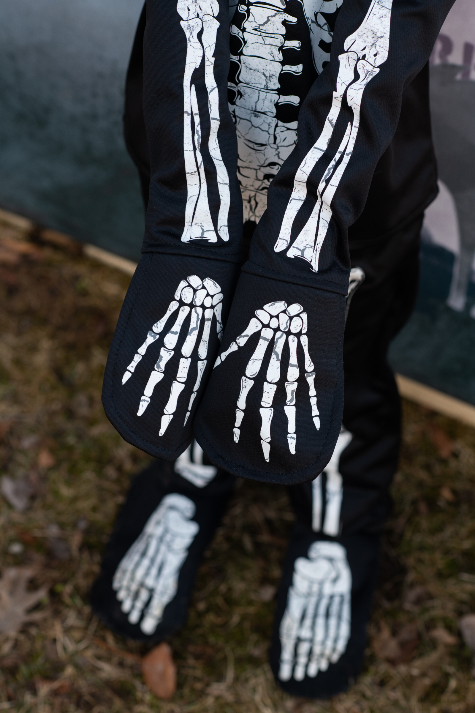 Glow in the Dark Skeleton Shirt, Pants & Mask